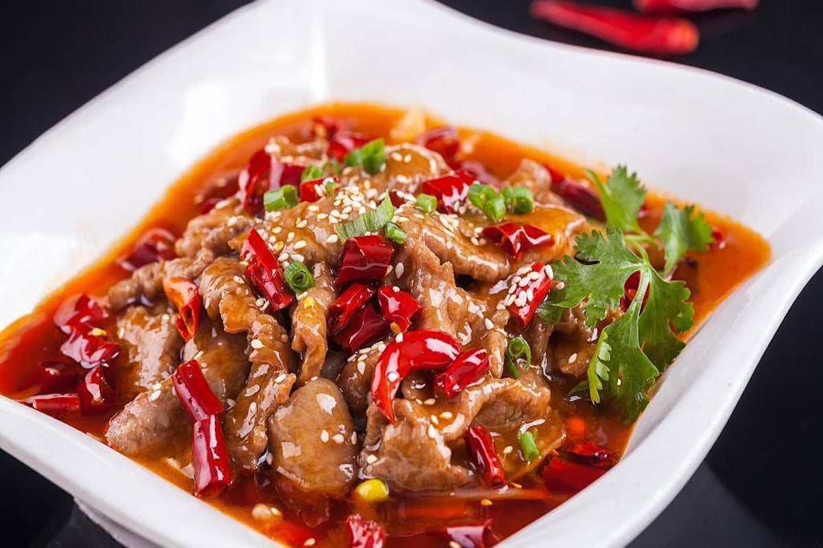 Special Beef Slices with Veg in Hot Chilli Oil