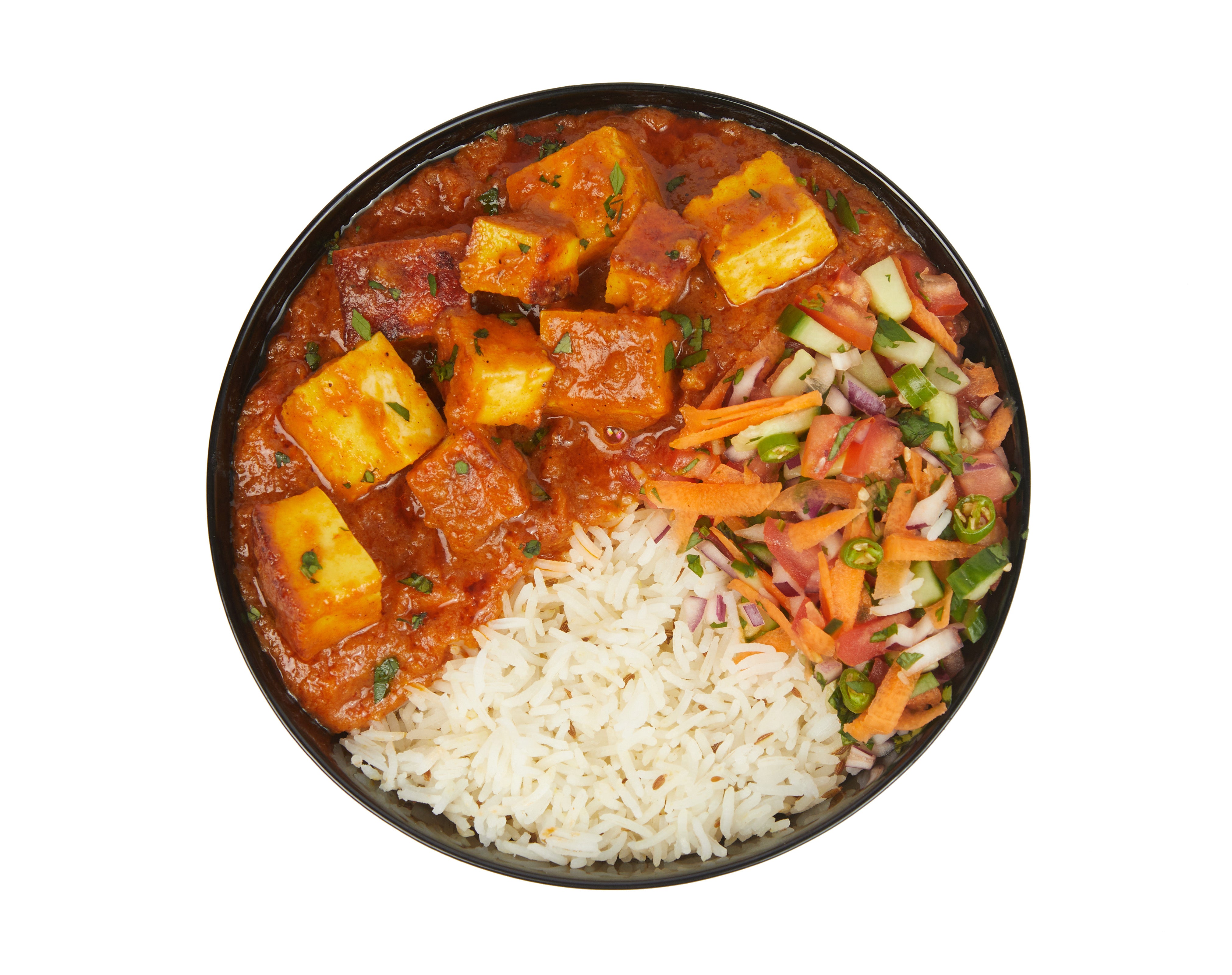 Paneer Masala (Curry) and Rice