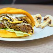 Mushroom angus burger