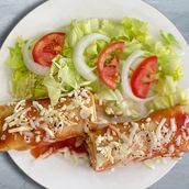 Ground Beef Or Chicken Pancake And Salad