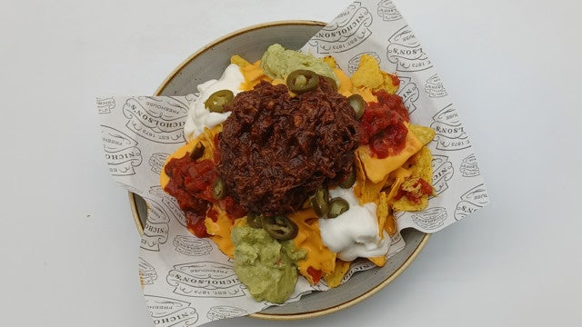 Large Beef Brisket Loaded Nachos