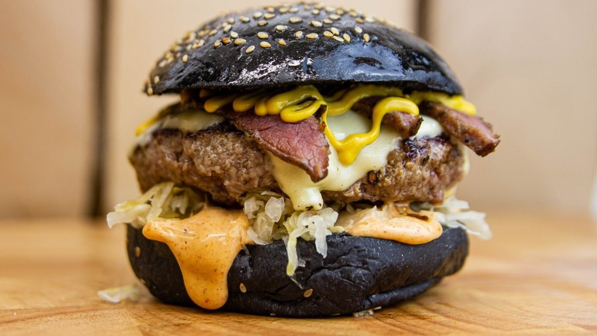 Pastrami and Kraut Burger
