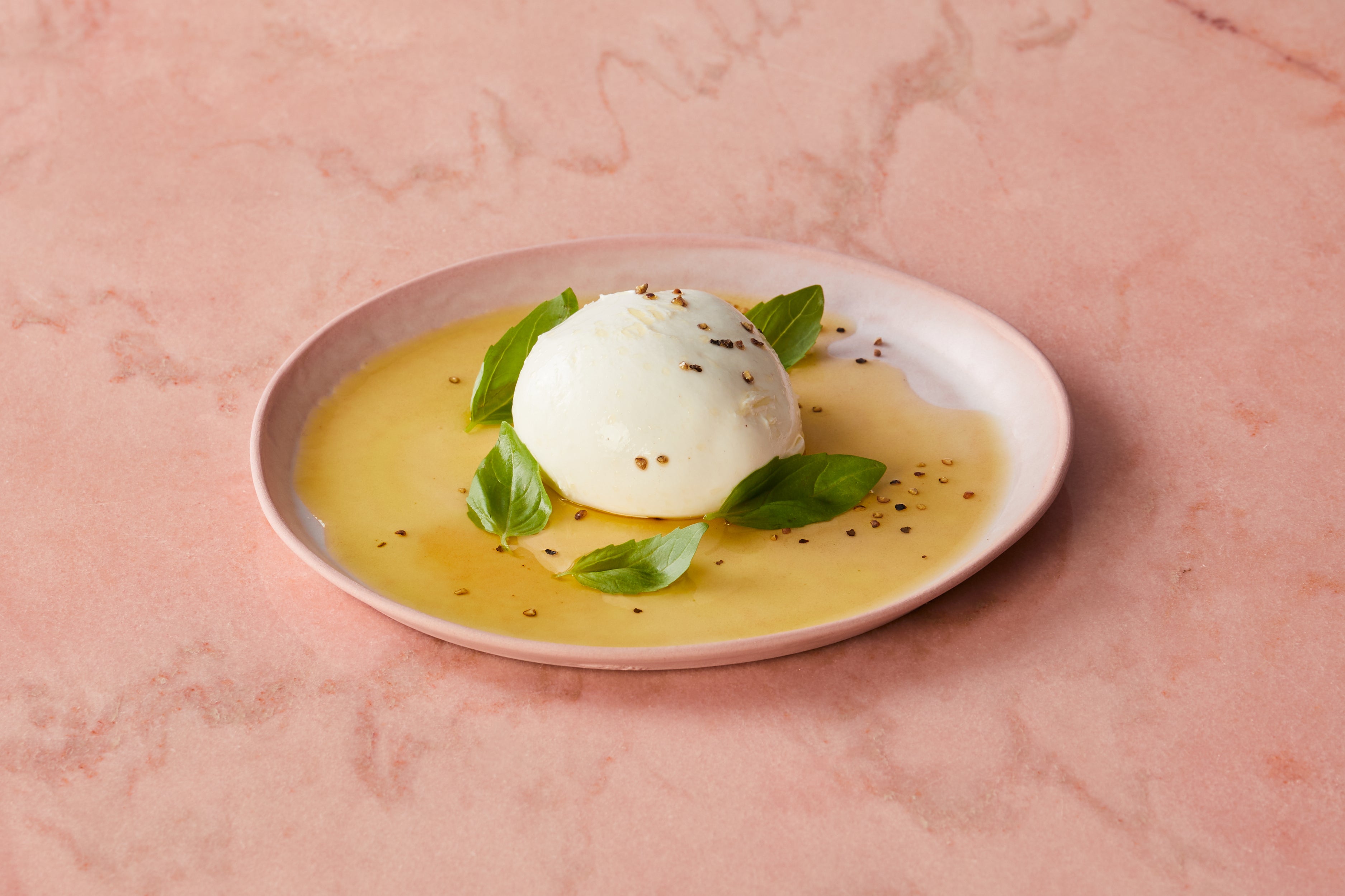 Burrata with Extra Virgin Olive Oil