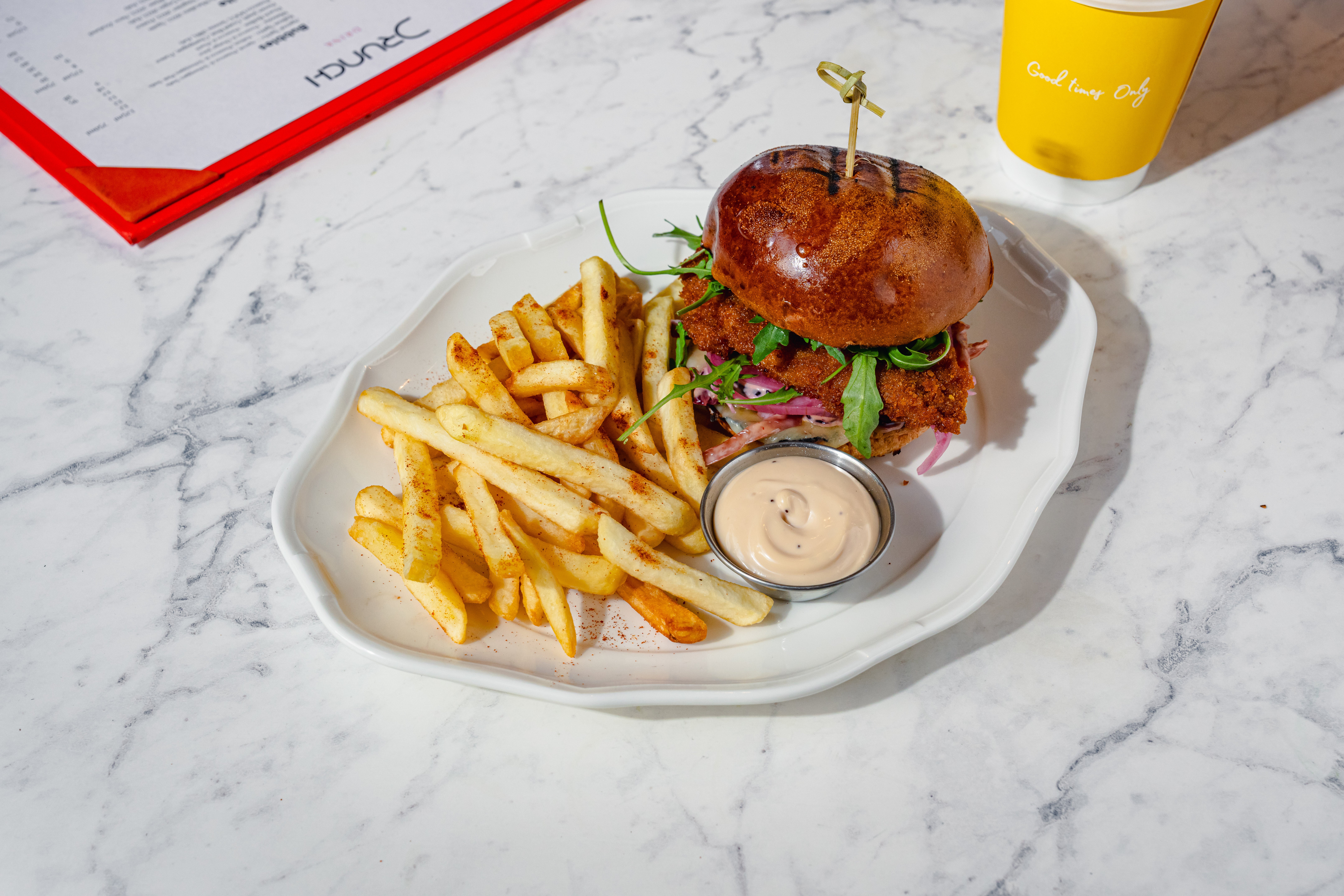 Chicken Burger With Fries