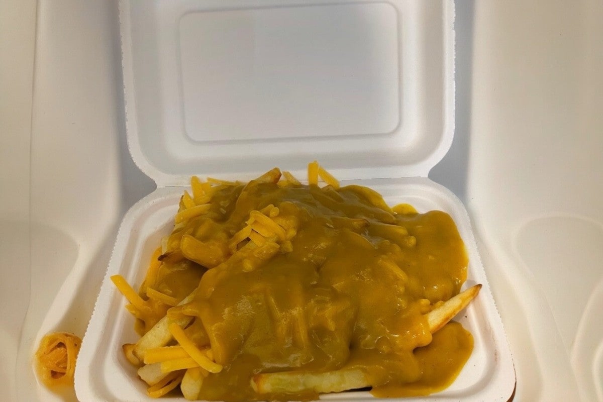 Chips, Cheese & Curry Sauce