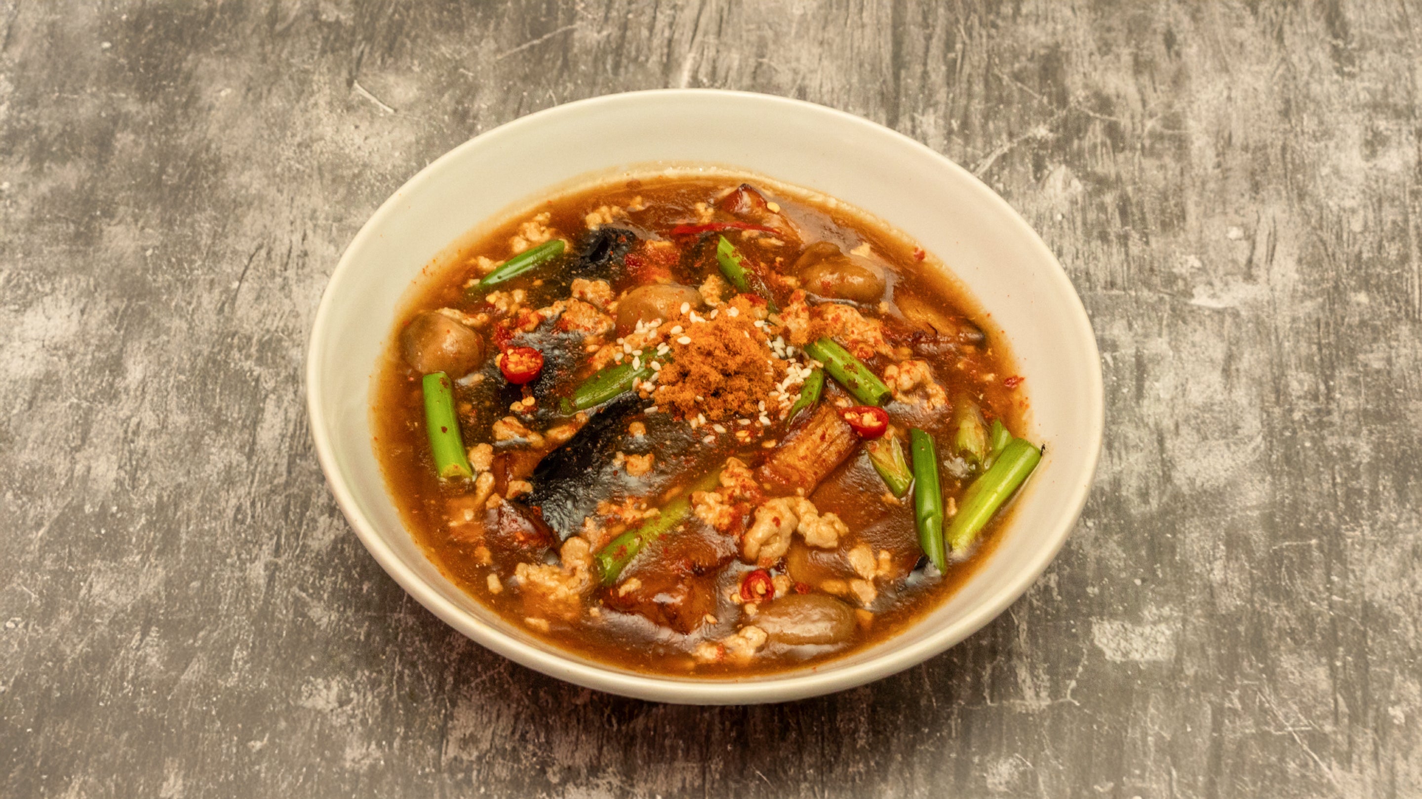 Stir-fried Aubergine with Minced Pork 魚香茄子