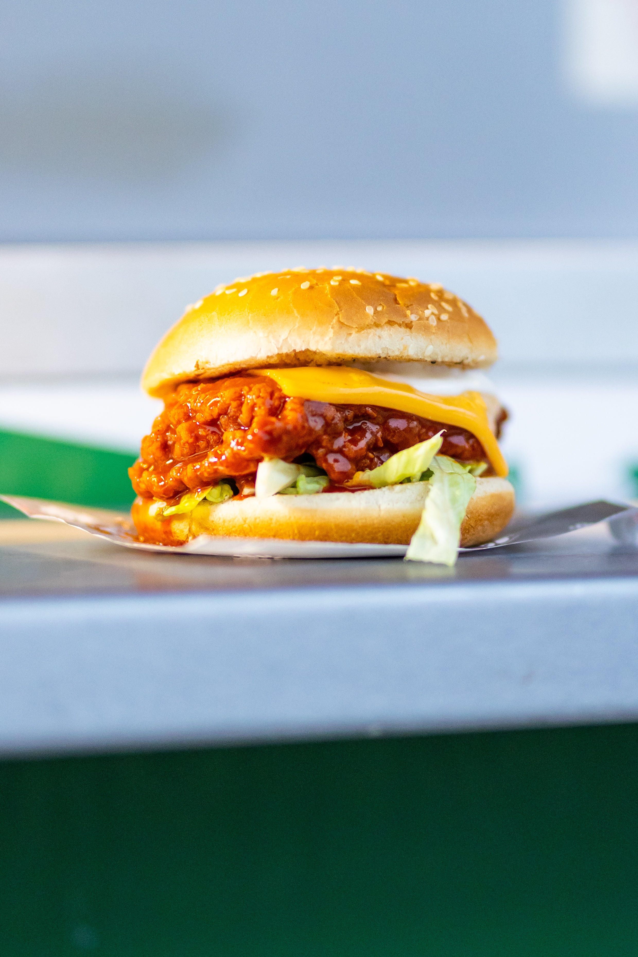 Spicy Dipped Chicken Burger