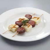 Grilled Soujouk And Halloumi Cheese