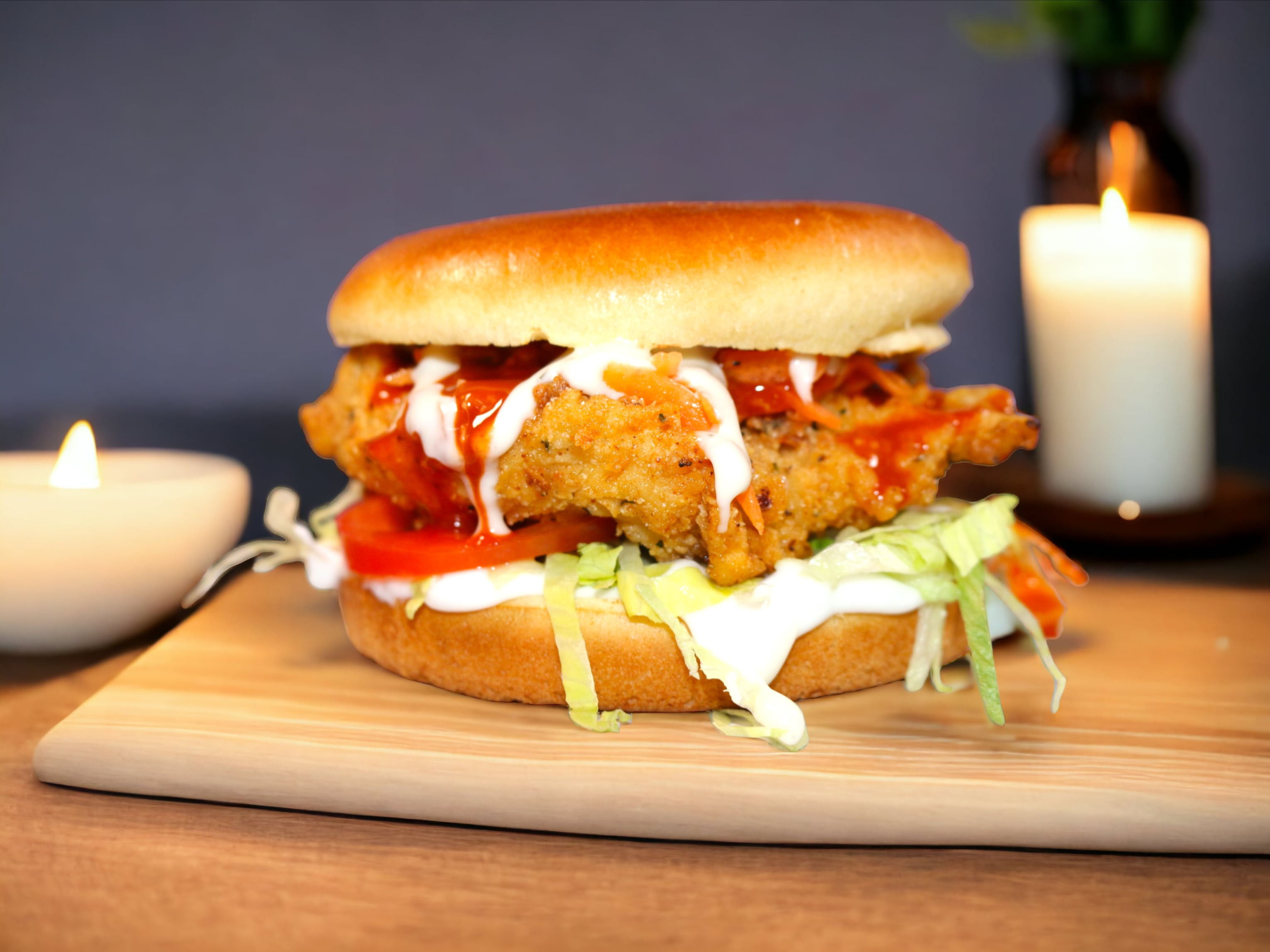 Buffalo Posh Chicken Burger ����️������
