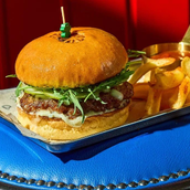 Blue Cheese Burger with Pear