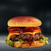 Crispy Beef Bacon BBQ Burger - Spicy