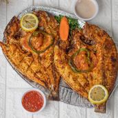 sea bream fish platter enough for 2 persons