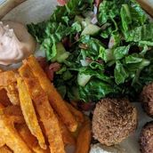 Falafel And Potatoes Plate