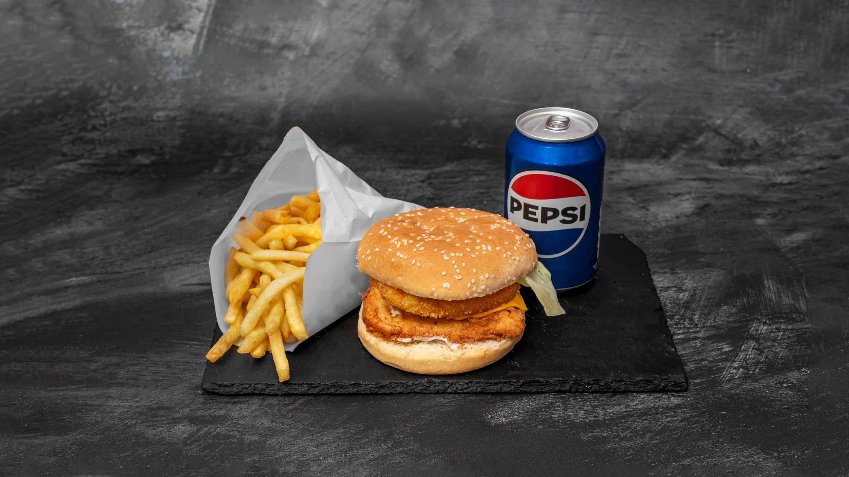 Chicken Steak Burger Meal