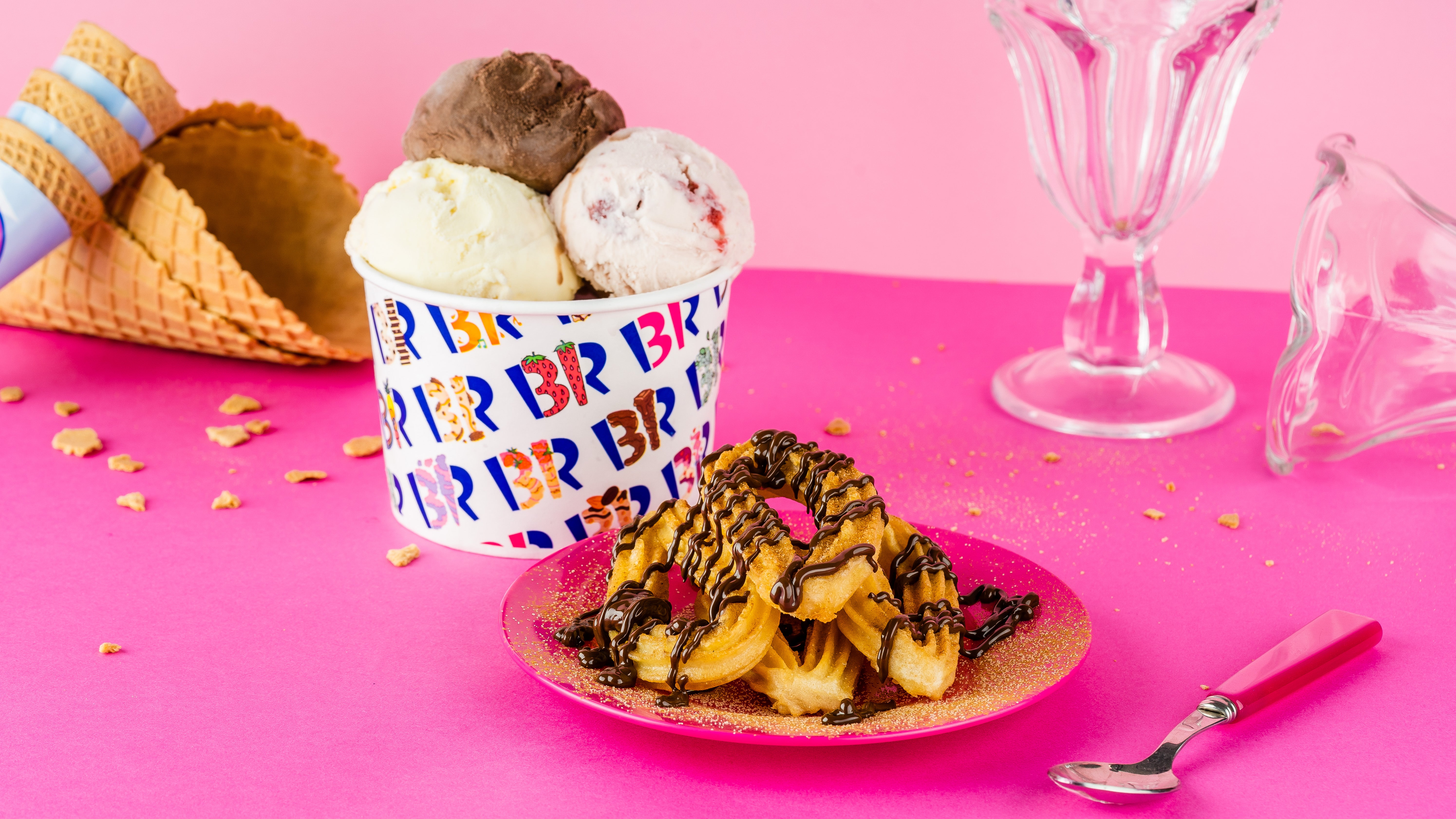 Baskin Robbins Ice Cream with Churros