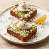 Poached Egg, Avocado And Feta Croissant