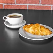 Cheese Croissant Or Alomond With Classic Hot Beverage
