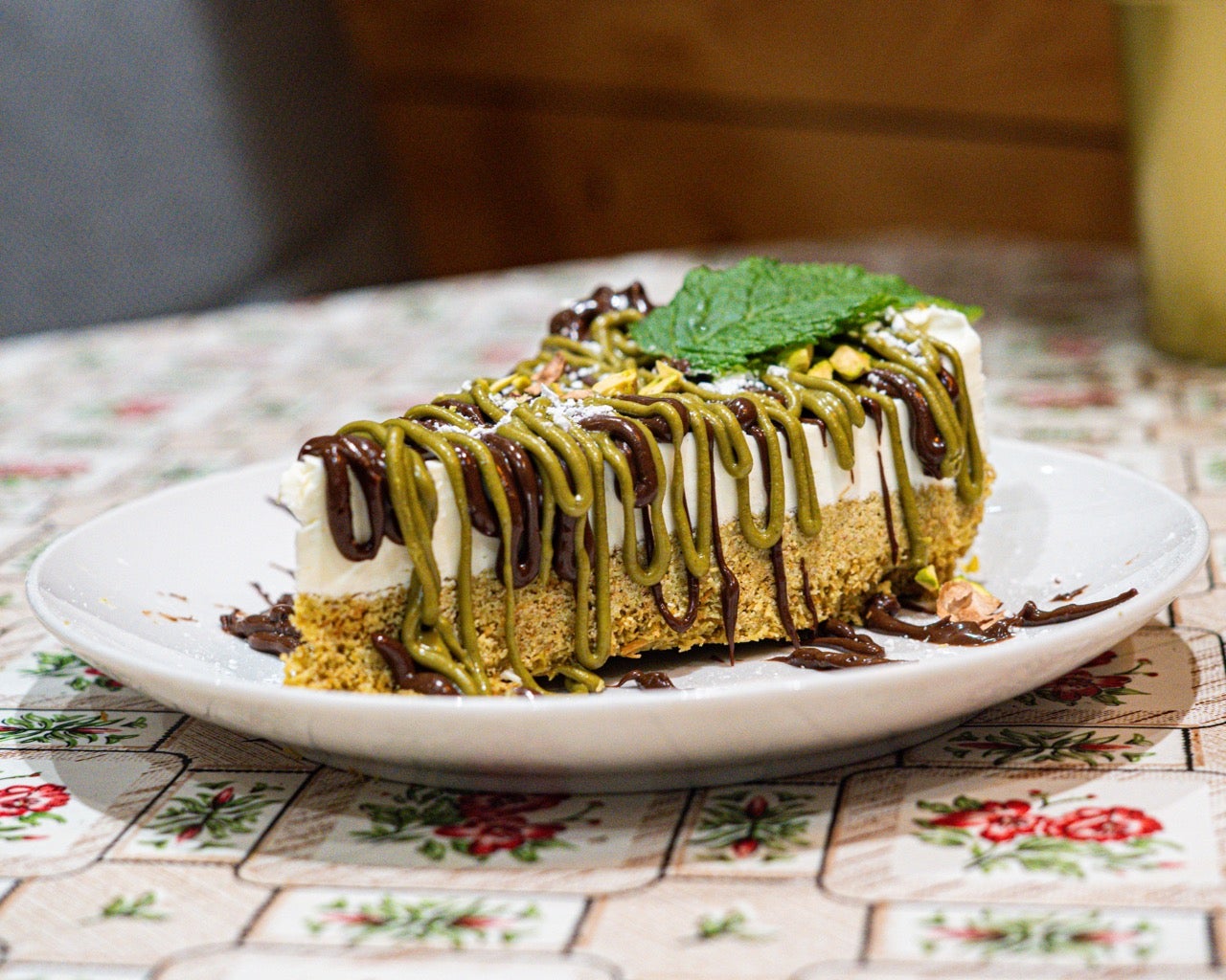 Homemade kunafa Boom Cake
