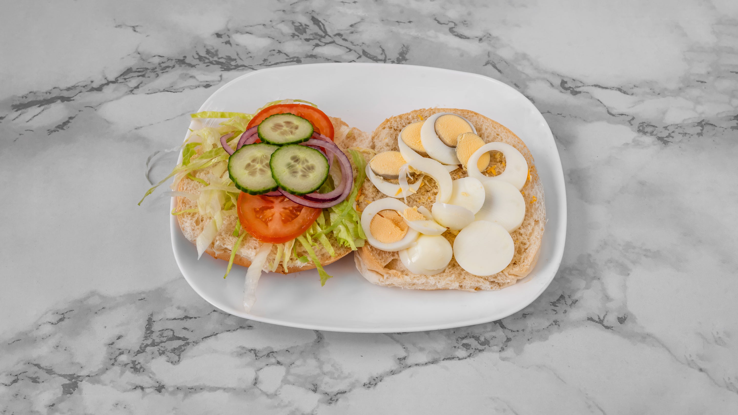 Sliced Egg Sandwich