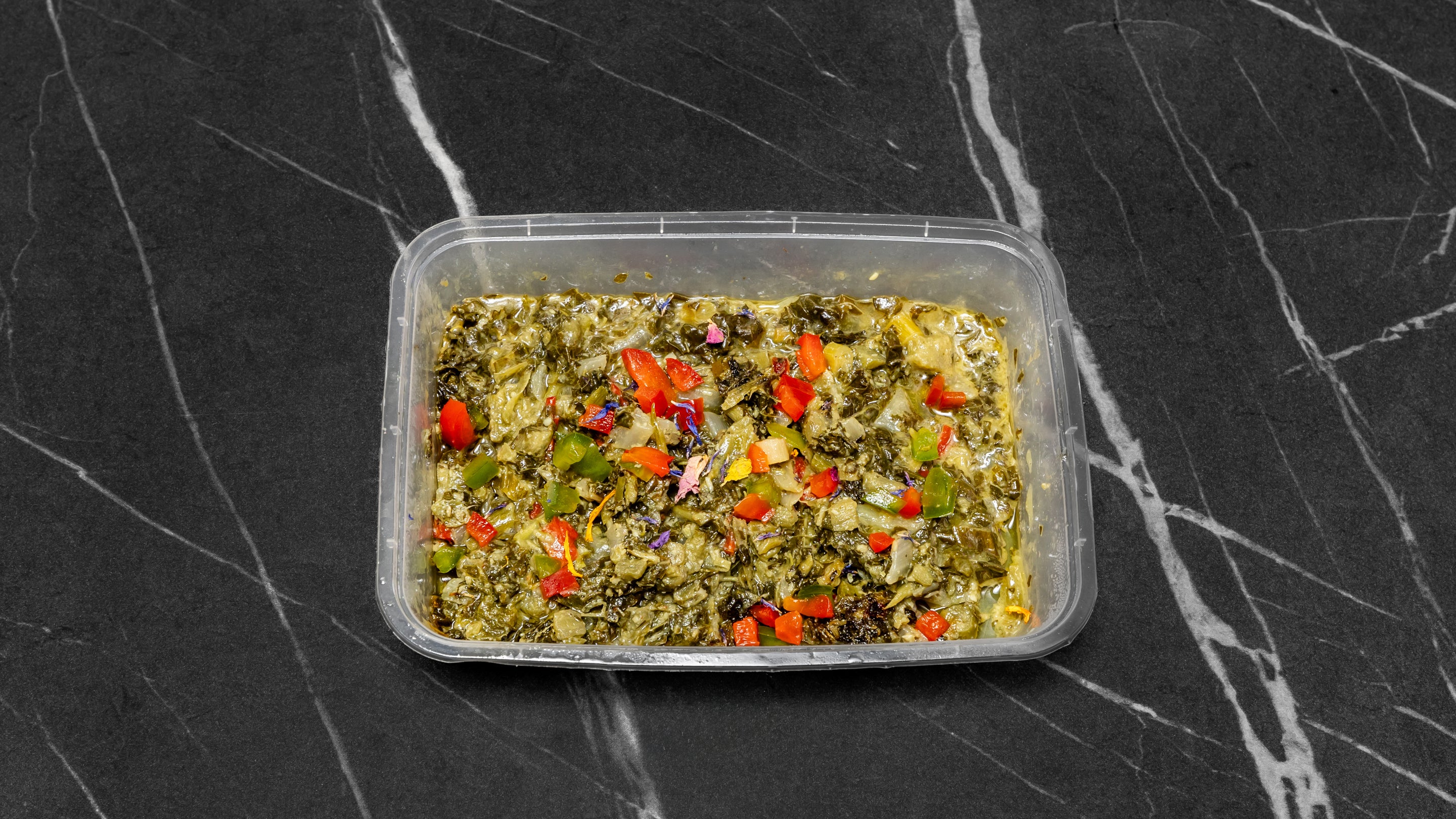 SCK Style Calaloo Mixed with Carrots and Salted Cod fish