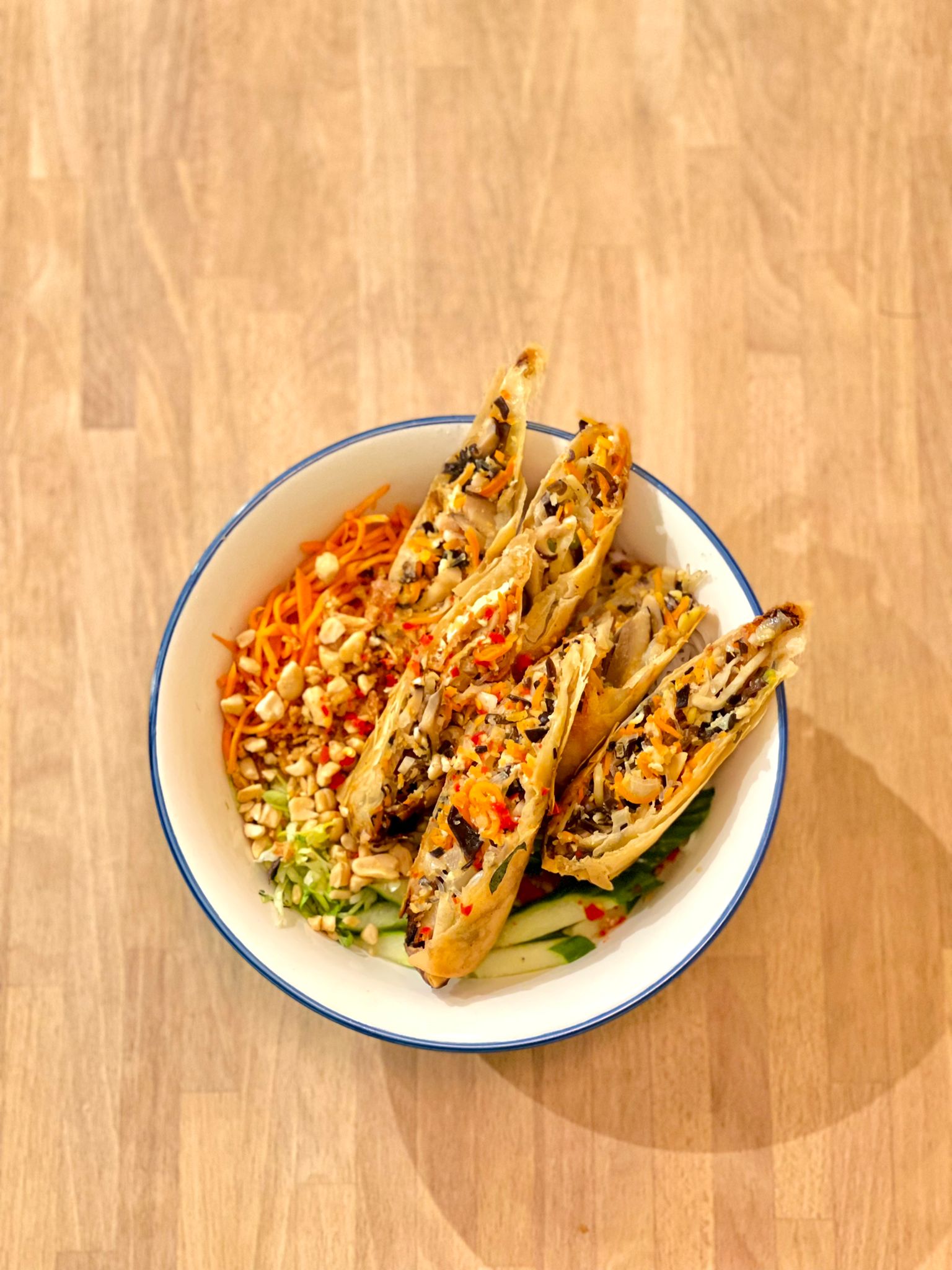 Spring Rolls Bún Noodle Salad  (N)