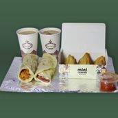 2 Chapati with 2 Karak Tea and 6 pcs Sambosa