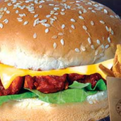 Chicken Tikka Burger Sandwich With Fries