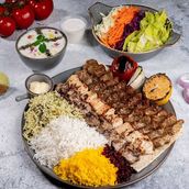 Mix Grill 2 Person 4 Skewers (Koobideh Meat-2s, Lari Chicken-1s And Lari Meat-1s)