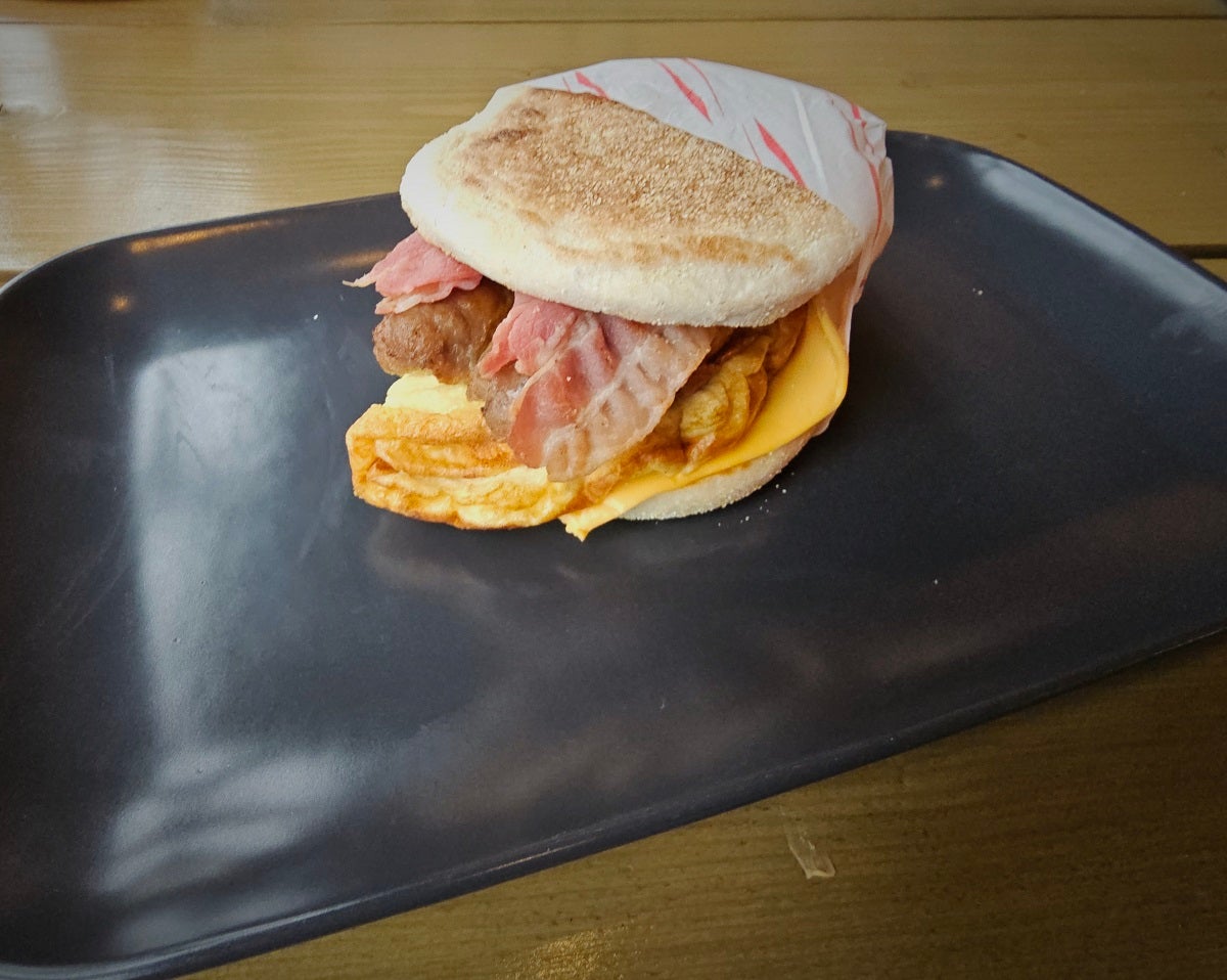 Sausage Bacon and Egg Muffin