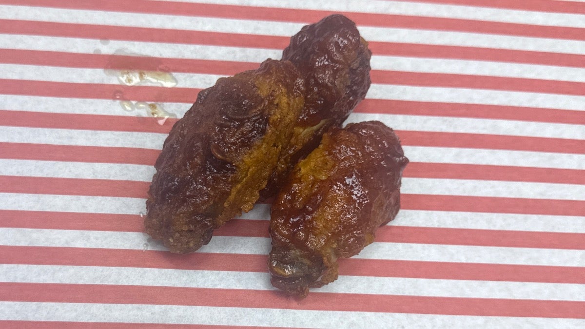 3 pieces of barbecue wings
