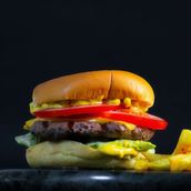Classic Burger With French Fries