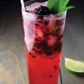 Blackberry Mojito with Soda Drink
