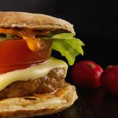 The Cheesy Cheat Naan Burger