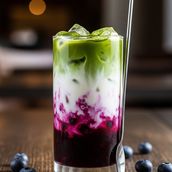Iced Blueberry Matcha