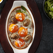 Italian Baked Eggs with Meatballs (BF)