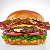 Bacon & Mushroom Burger Sandwich