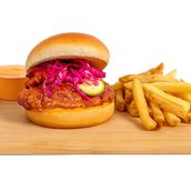 Nashville Chicken Burger With Fries
