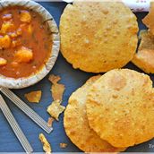 Aloo Curry With Puri.