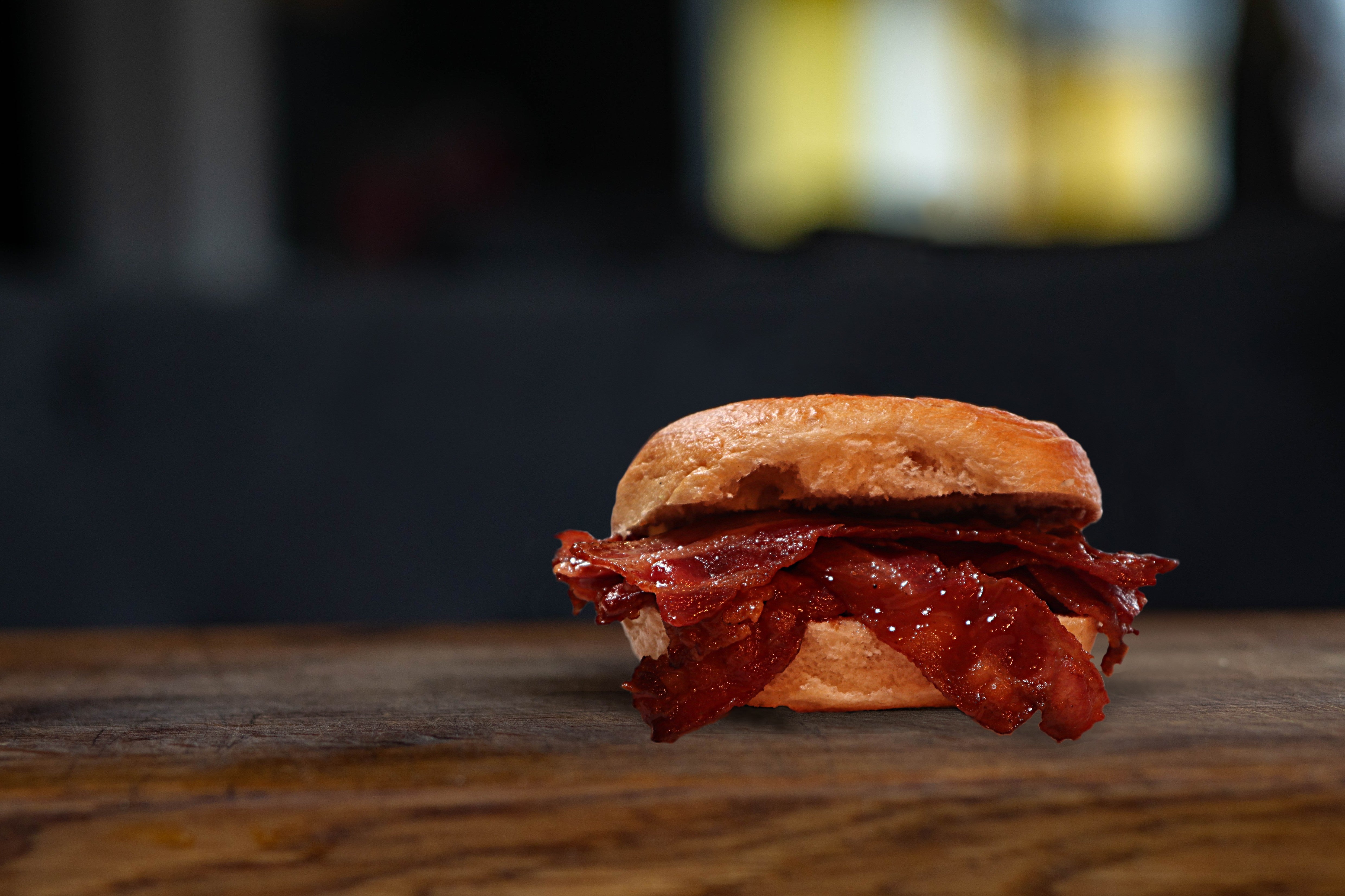 Streaky Sausage Turkey Bacon Bagel