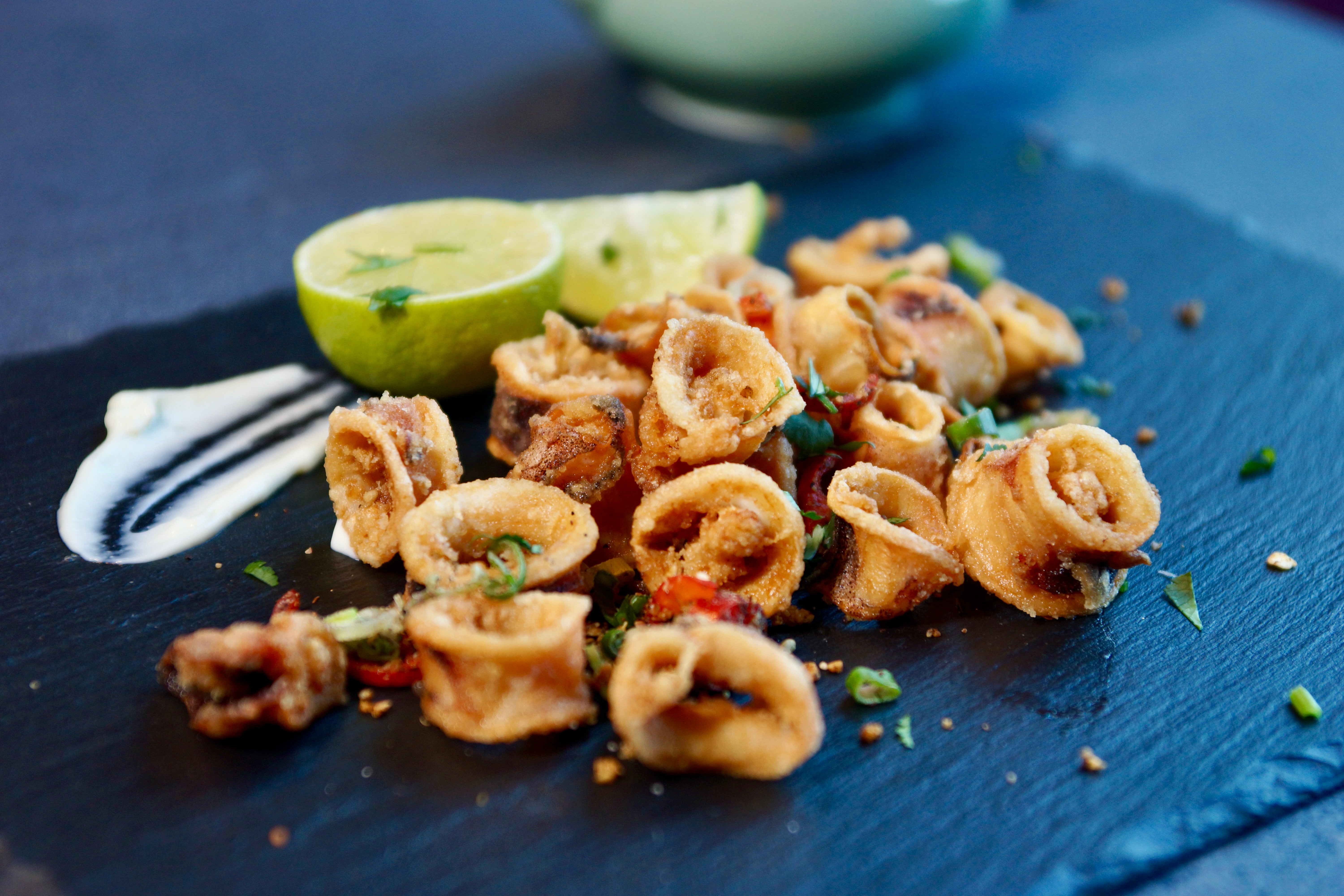 Roasted Baby Squid in Szechwan Chili Spice (椒鹽吹筒)