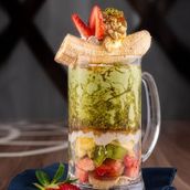 Avocado With Ice Cream & Fruits