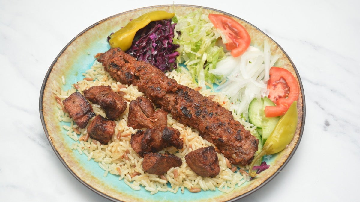 Lamb Shish and Kofte Kebab