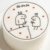 Floky cream cheese birthday cake (500g)