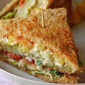 Chiken Club Sandwich With Fries 