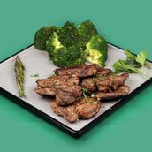 Grilled Beef Steak With Broccoli