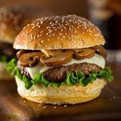  V 8 Mushroom Beef Burger