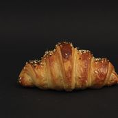 Feta cheese with dry mint and sesame seeds Croissant