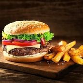Cheese Burger With Fries