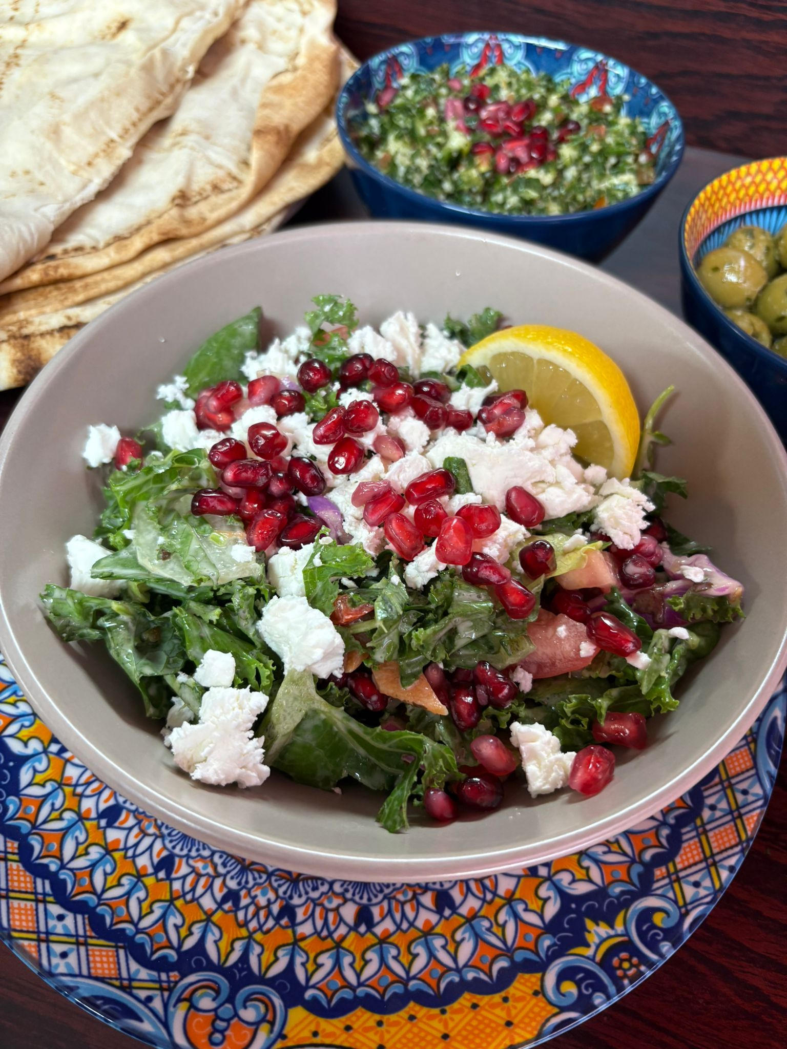 Pomegranate and Feta Chopped Salad