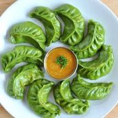Green Shrimp Momos 